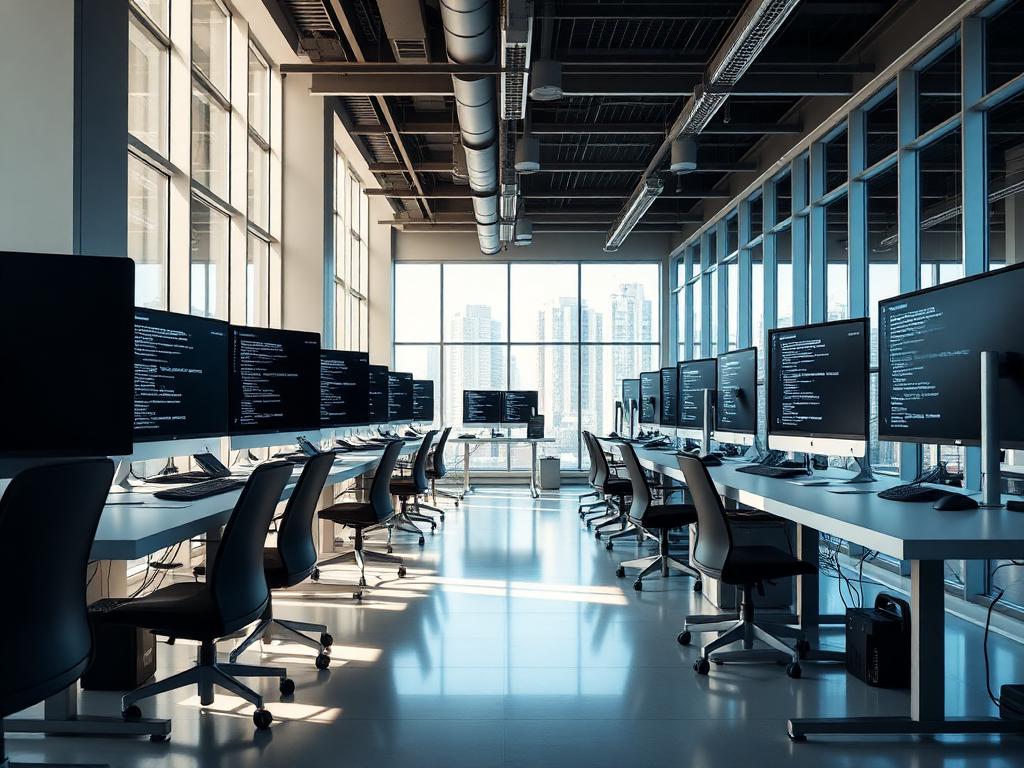 Modern IT office workspace